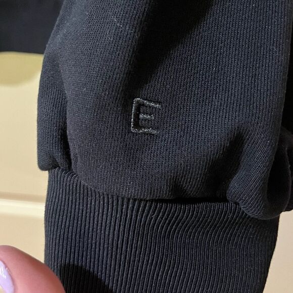 EVERLANE The Unisex French Terry Crew Neck Sweatshirt Black Size Medium - Picture 7 of 9